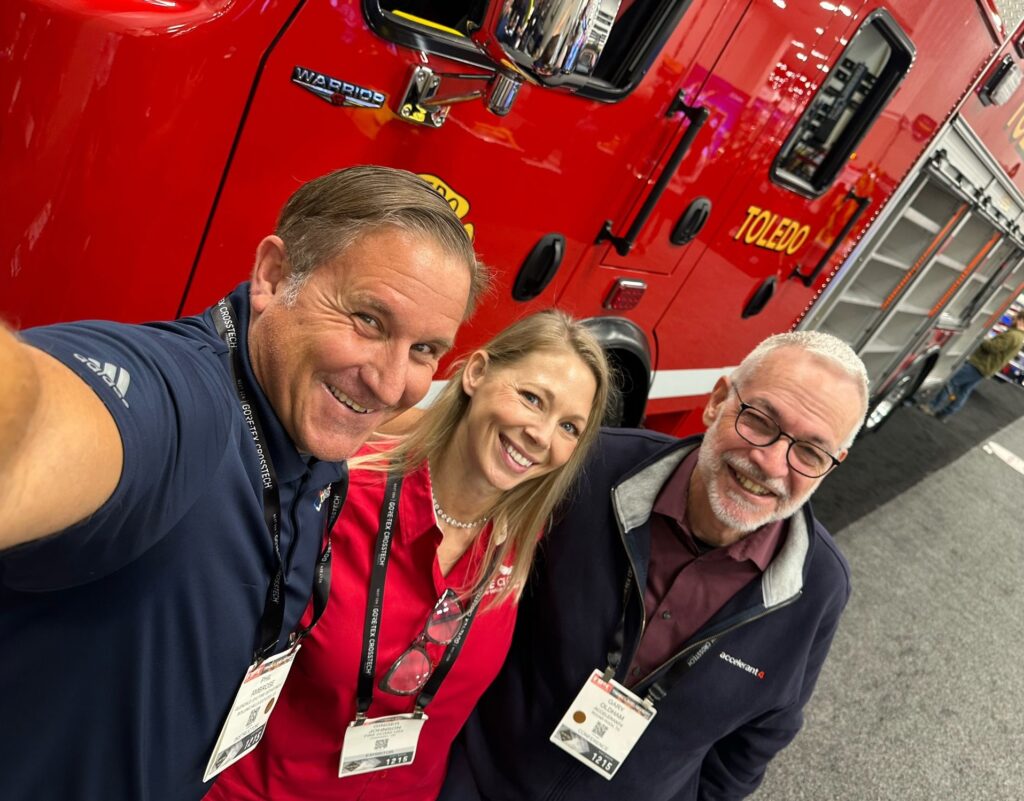 Ginger with Chief Miller and Gary Oldham, CEO of accelerant4